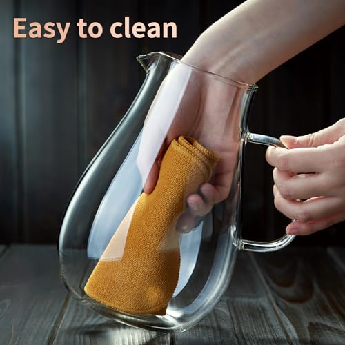 68OZ Glass Pitcher with Lid and Spout