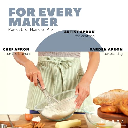 Chef Waist Aprons for Women with Pockets