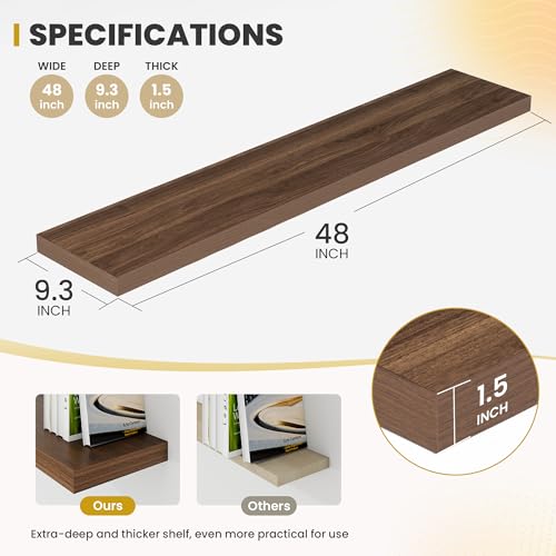 48 Inch Floating Shelves