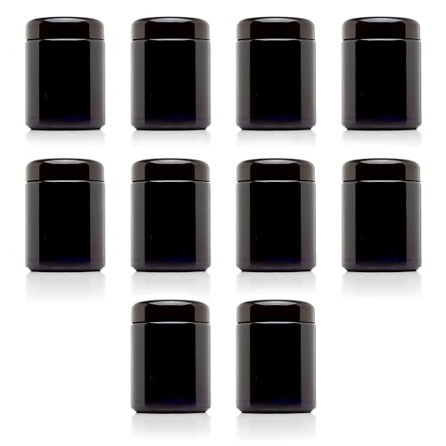 250 ml UV Glass Airtight Pantry Jar Set (10 Count)