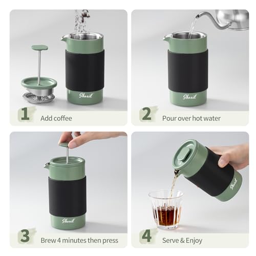 French Press 350ml Stainless Steel Coffee Press