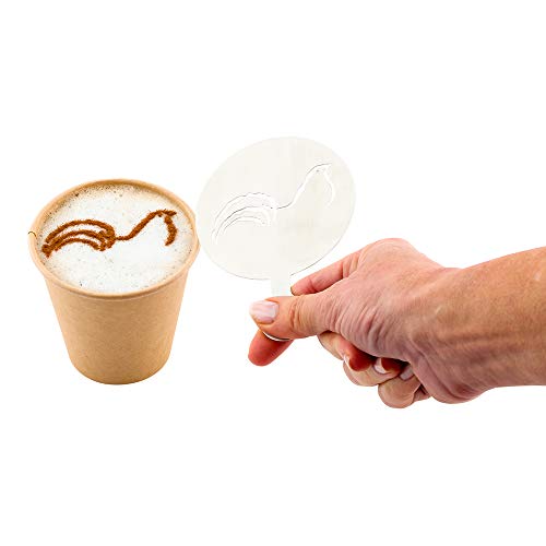 Coffee Art Stencil Pack of 1 Stainless Steel Bird Decorating Stencil for Latte Art