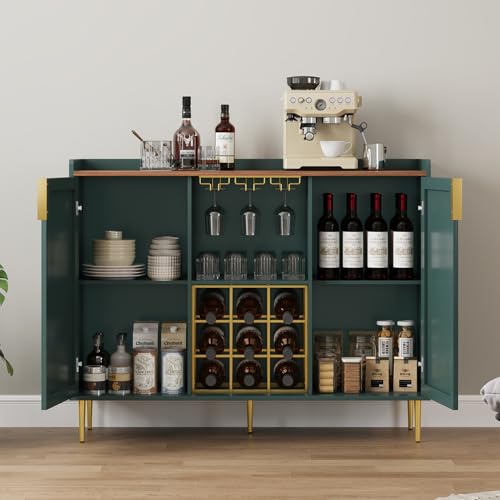 48" Wine Bar Cabinet with Fluted Texture