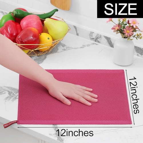 100% Cotton Waffle Weave Kitchen Dish Cloths 6 (6 Count)