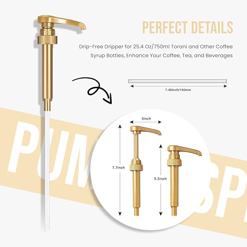 Jimoco® Syrup Pump Dispenser + Torani® Vanilla Syrup (25.4 Fl Oz)