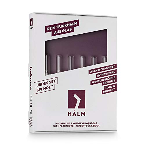 HALM Glass Straws (6 Count)