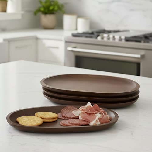 Woodard & Charles Wood Oval Serving Trays (4 Count)