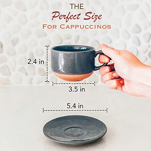 Mora Ceramics 8oz Cappuccino Mug Set of 4 (4 Count)