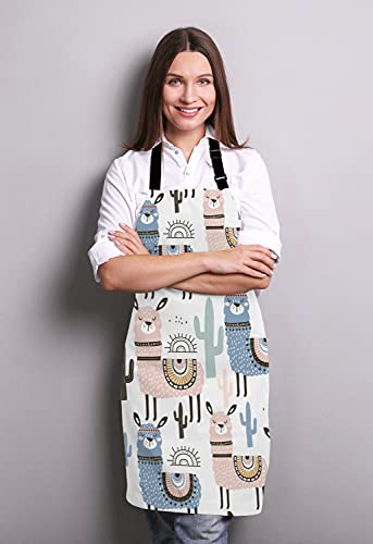llama Kitchen Cooking BBQ Chef Apron