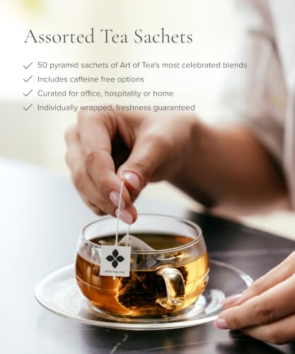 Assorted Tea Bags Sampler Caffeinated and Non (50 Count)