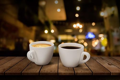 2.5 oz 75 ml Pure White Ceramic Espresso Cups (2 Count)