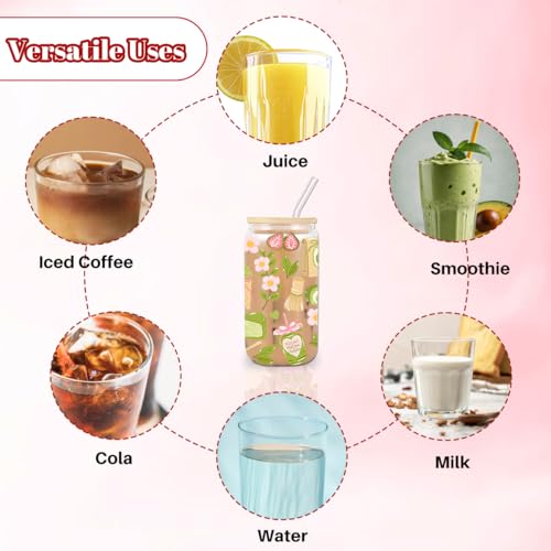 Matcha Girly Glass Cup