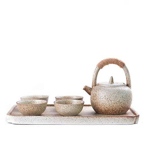 Tea Set Porcelain Beautifully Excellent Home Decor Gift Household Porcelain Japanese Style Teapot with Handle Household Ceramic Tea Set