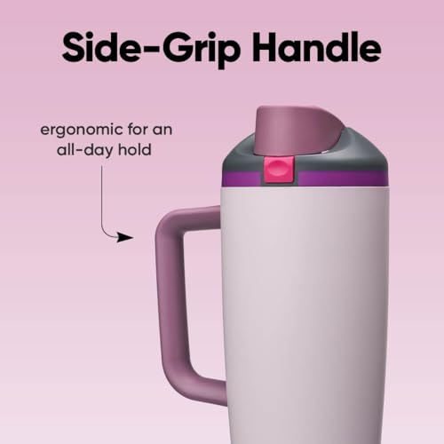 FreeSip Tumbler Stainless Steel Water Bottle 40 oz Dreamy Field