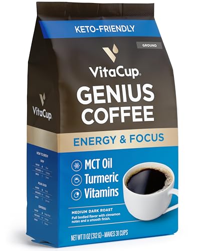 Genius Keto Ground Coffee with MCT Oil (11 Ounce)