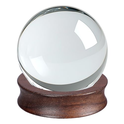 Pack of 3 Wooden Sphere Holder Display Stand for Crystal Sport Ball (3 Count)