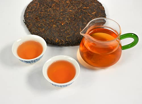 Premium 8 Years Aged Puerh Black Tea Cake 12.35oz (12.35 Ounce)
