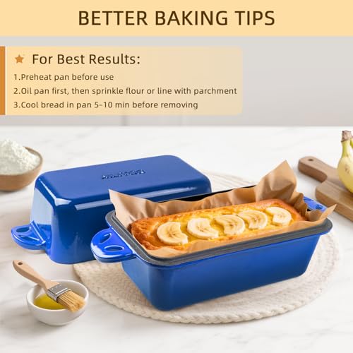 9x5 Enameled Cast Iron Loaf Pan with Lid