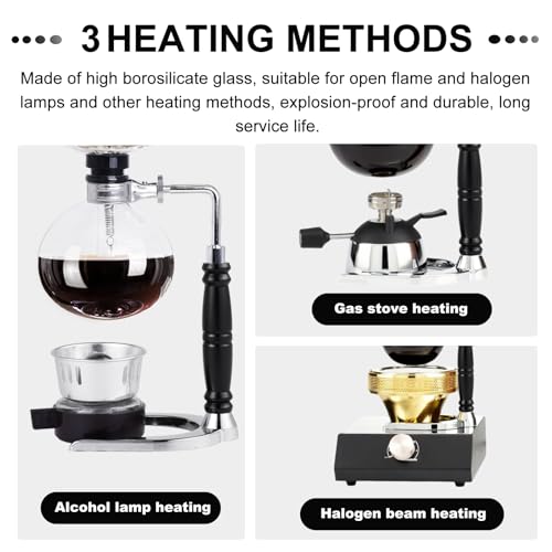 Syphon Coffee Maker Tabletop Glass Siphon Pot Glass Technica Siphon Vacuum Coffee Maker (360 milliliter Count)