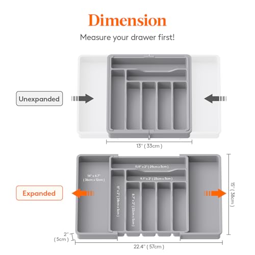 Expandable Silverware Drawer Organizer