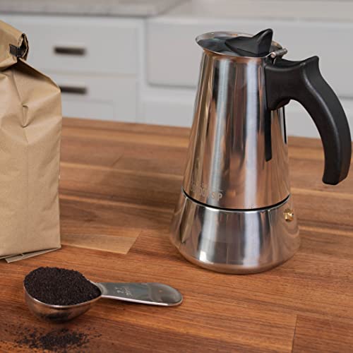 London Sip Stainless Steel Stovetop Espresso Maker Moka Pot Italian Coffee Percolator