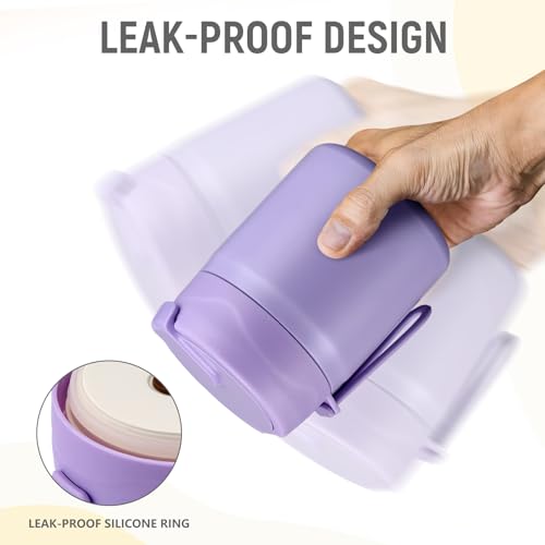 17oz Soup Thermo for Hot Food Kids Insulated Vacuum Food Jar with Stainless Steel Spoon Wide Mouth Thermo Leakproof Lunch Food Container Kids Hot Lunch Box