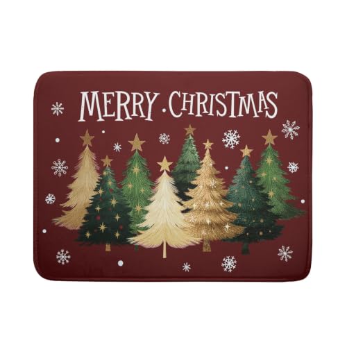 Xmas Tree Red Dish Drying Mat for Kitchen Counter