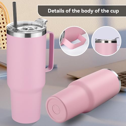 40 oz Stainless Steel Tumbler with Handle (8 Count)