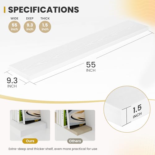 55 Inch Floating Shelves