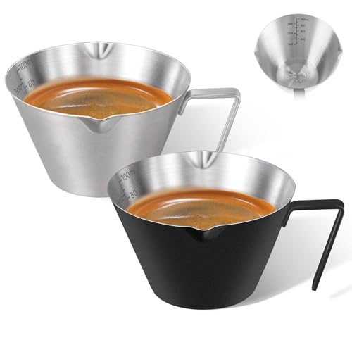 2 Pc Stainless Steel Espresso Shot Cups