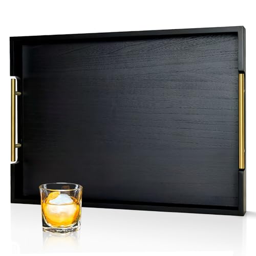 22 Inches Wooden Serving Tray with Handles
