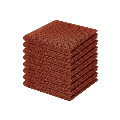 100% Cotton Waffle Weave Kitchen Dish Cloths 8 (8 Count)