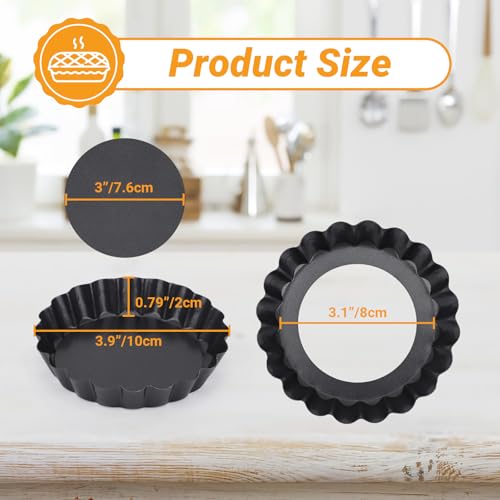 4 Inch Mini Quiche Pan Set of 6 (6 Count)
