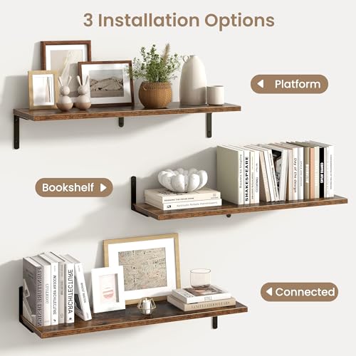 Deep Floating Shelves (2 Count)