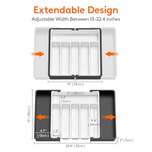 Extra Large Silverware Drawer Organizer