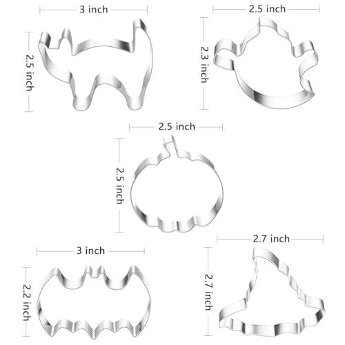Halloween Cookie Cutters 5pcs (5 Count)