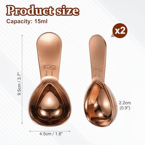 2Pcs Stainless Steel Coffee Scoop (2 Count)