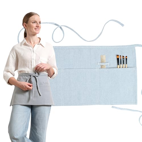 Chef Waist Aprons for Women with Pockets