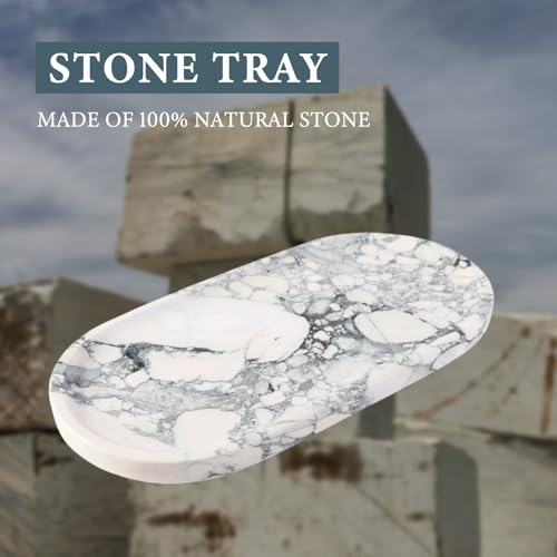 Natural Marble Tray for Bathroom Countertop