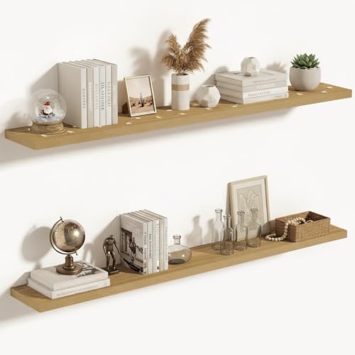 10 Inch Deep Floating Shelves for Wall 55” Set of 2 (2 Count)