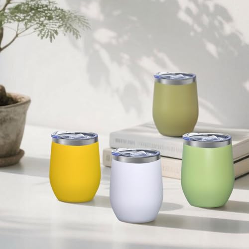18 Pack Stainless Steel Wine Tumbler with lid (18 Count)