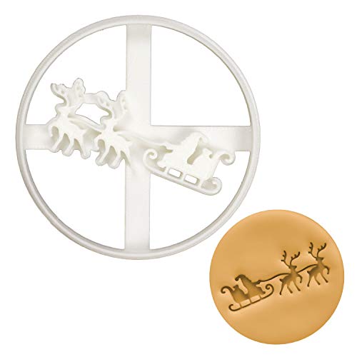 Santa Claus and Reindeer cookie cutter