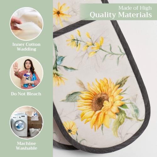 Double Oven Mitts 100% Cotton Double Oven Glove