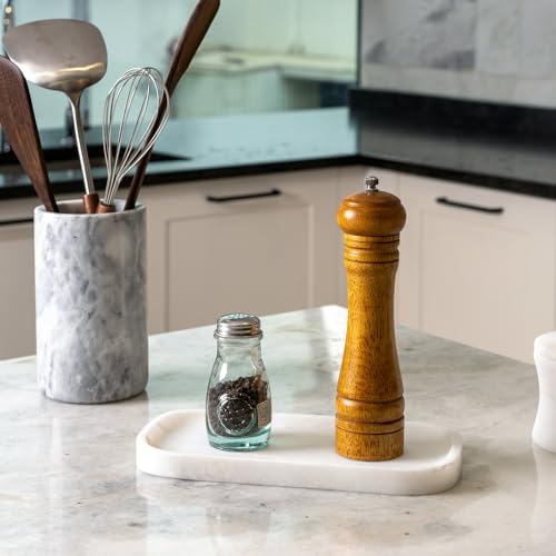 Marble Tray 10"x5" Marble Vanity Tray for Bathroom Countertop Kitchen Sink