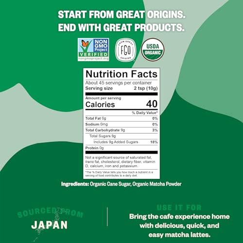 Organic Matcha Latte Powder (16 Ounce)