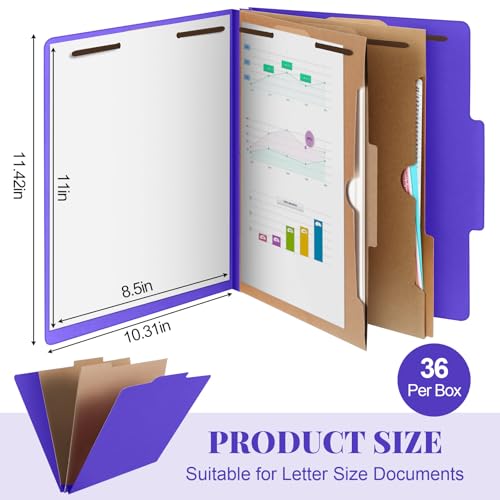 36 Pcs Skyygemm Classification Folder Letter Size (36 Count)