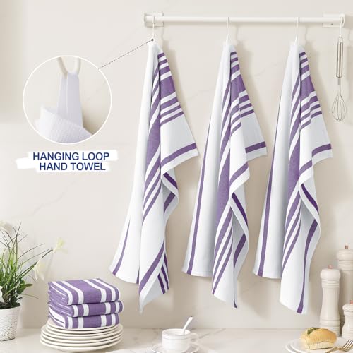 Premium Cotton Stripe Kitchen Towels 3 Pack (3 Count)