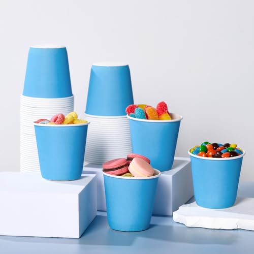 1200 Pack 3oz Disposable Paper Cups Blue Small Bathroom Cups Bulk (1200 Count)