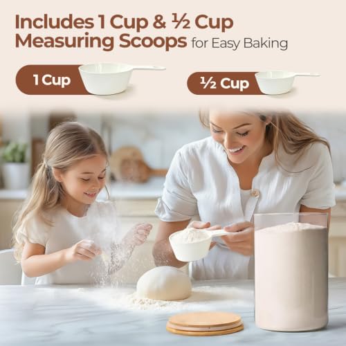 Flour Sugar Storage Containers 4 Qt (2 Count)