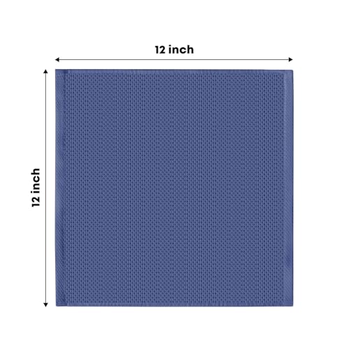 100% Cotton Navy Blue Waffle Weave Kitchen Dish Cloths (6 Count)